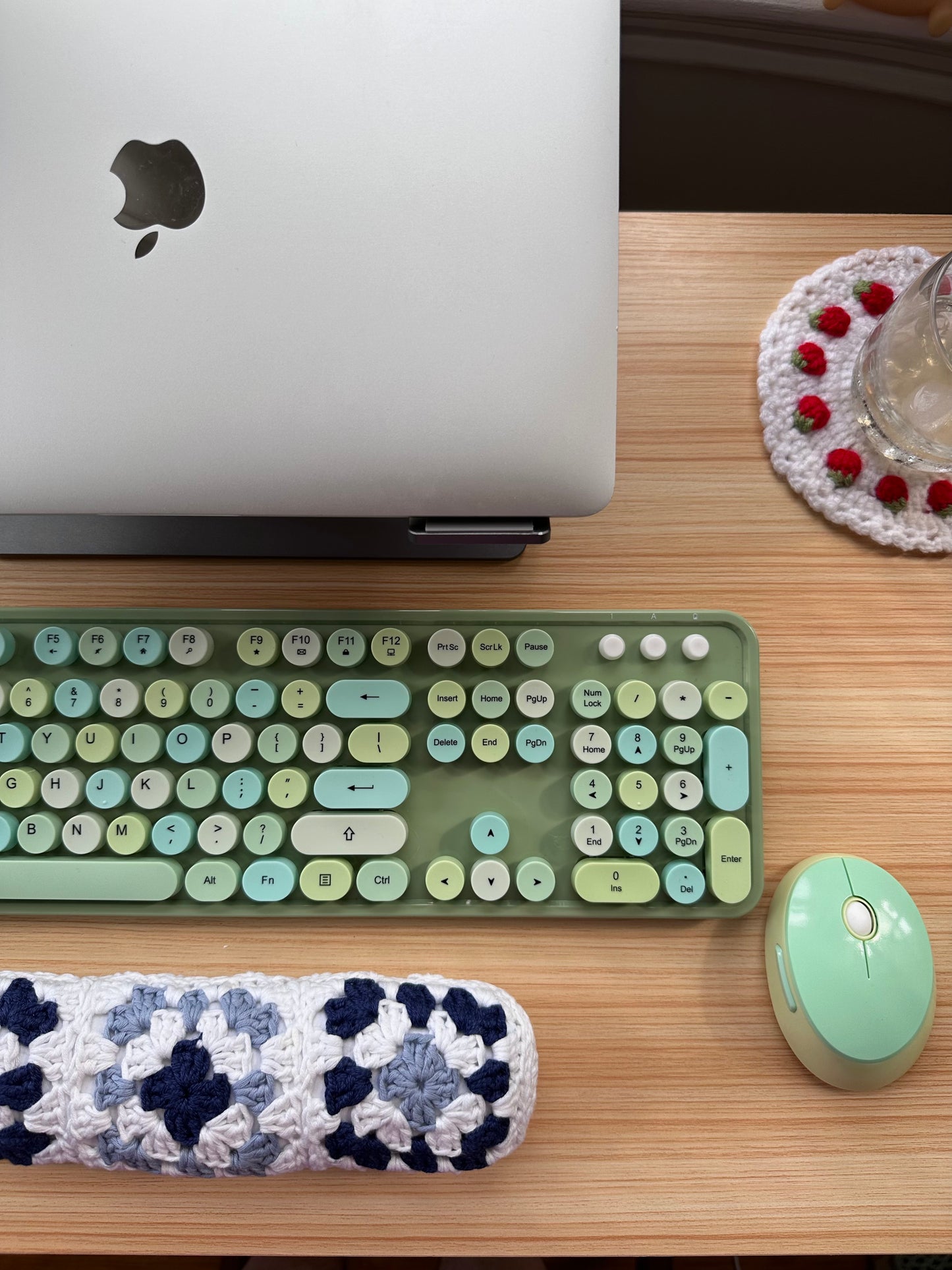 pattern: granny square keyboard wrist rest