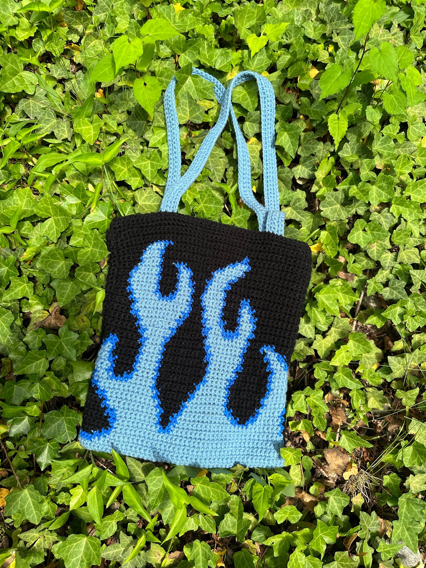 pattern: on fire tote bag
