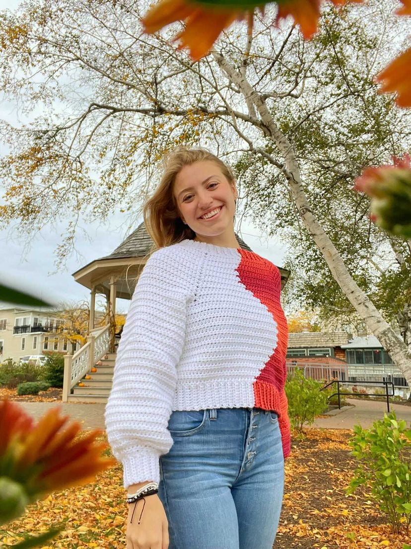 pattern: wavy colorblock sweater