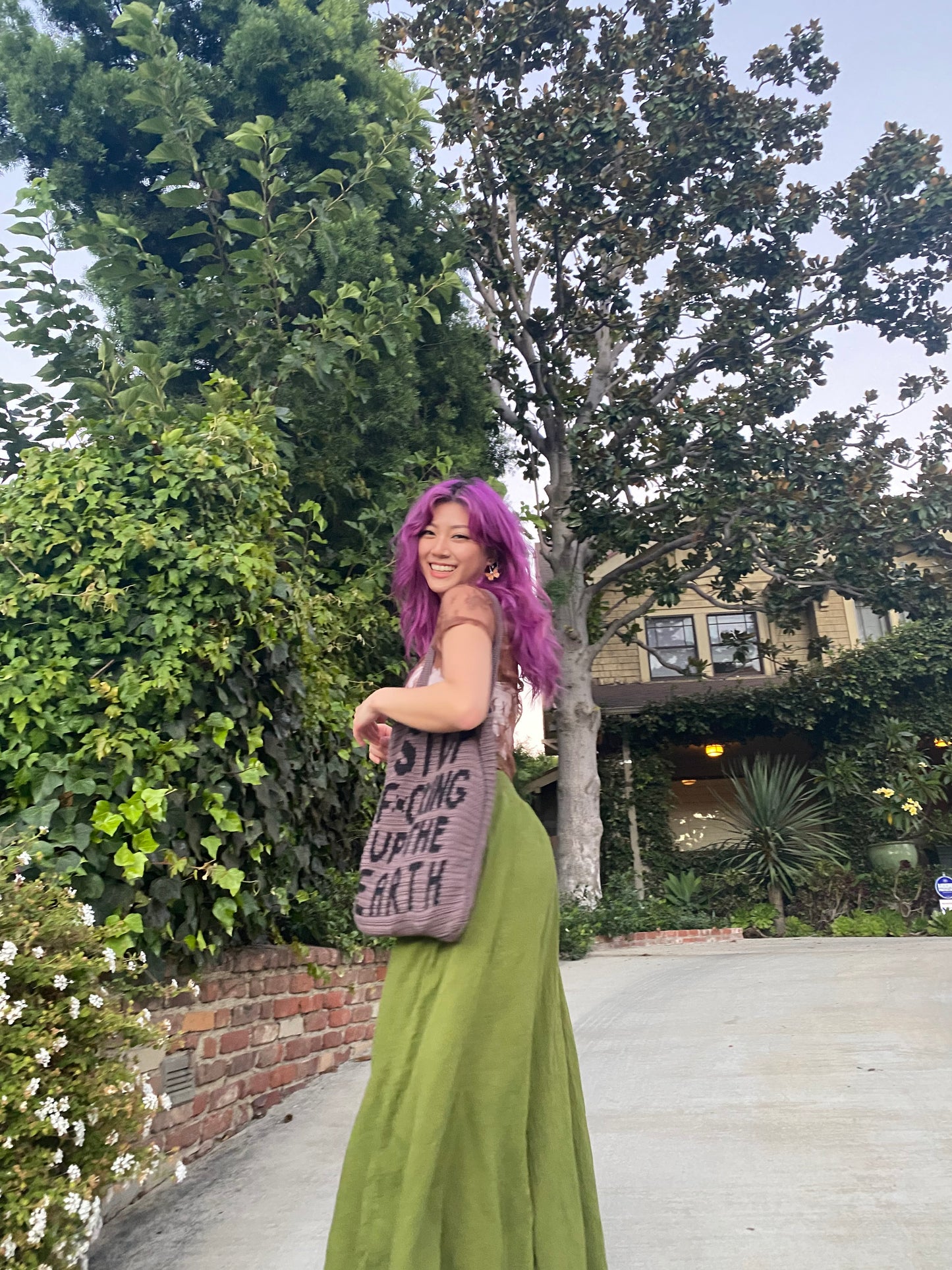 pattern: stop f*cking up the earth tote