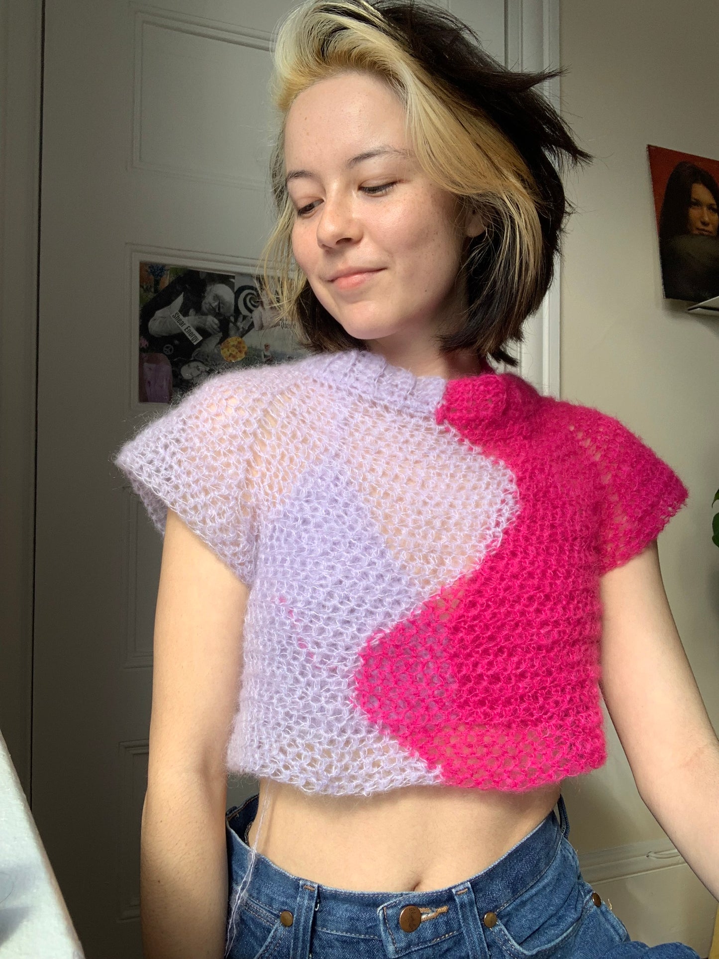 pattern: wavy colorblock sweater