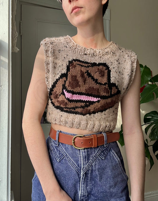 pattern: COWboy hat vest (knit)