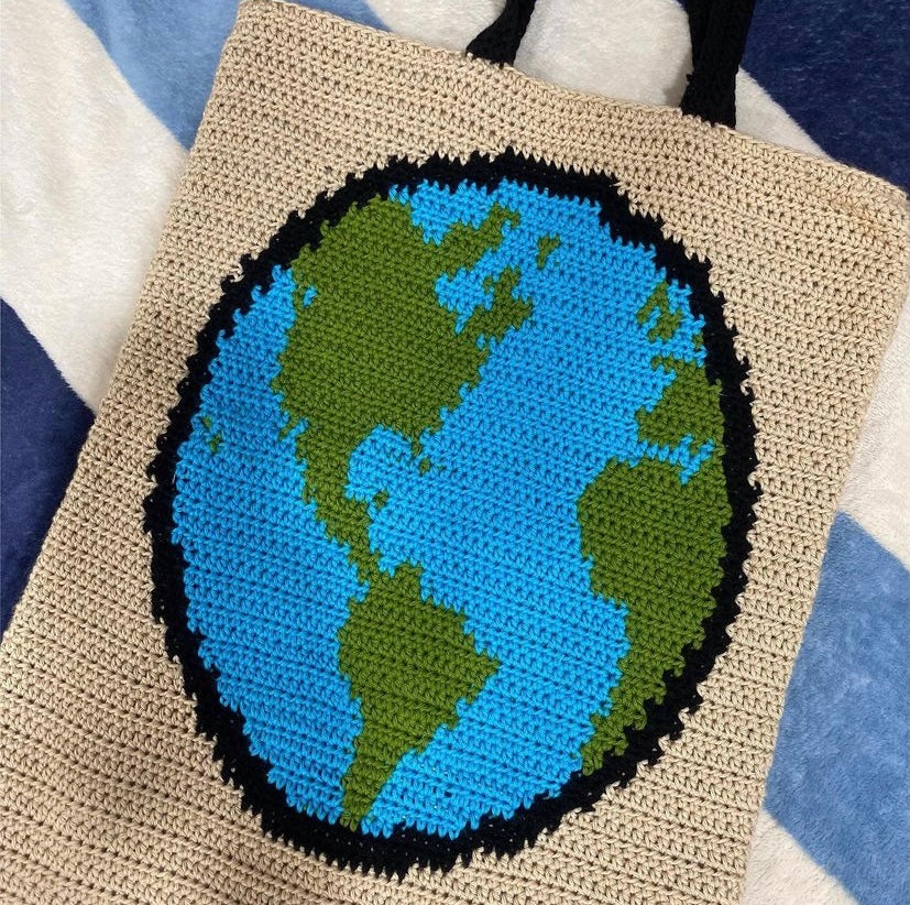 pattern: stop f*cking up the earth tote