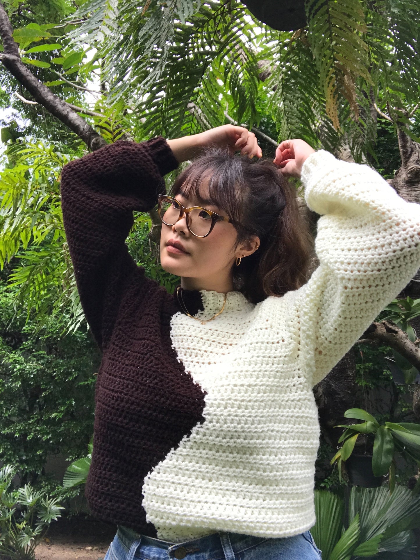 pattern: wavy colorblock sweater