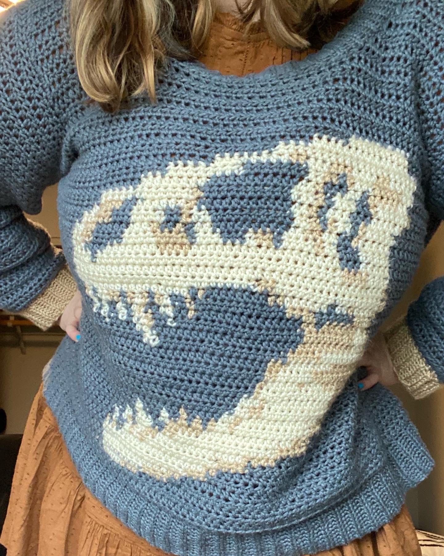 pattern: t rex shirt