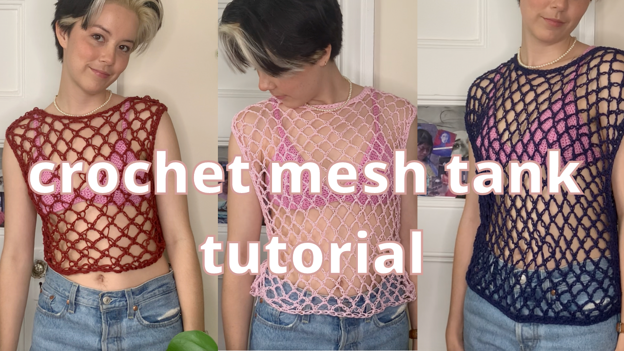 pattern: mesh tank top