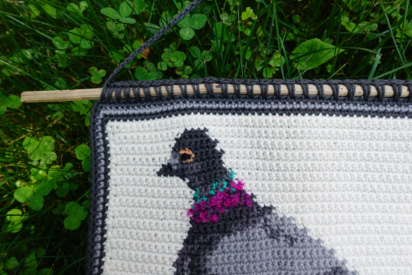 pattern: pigeon tapestry