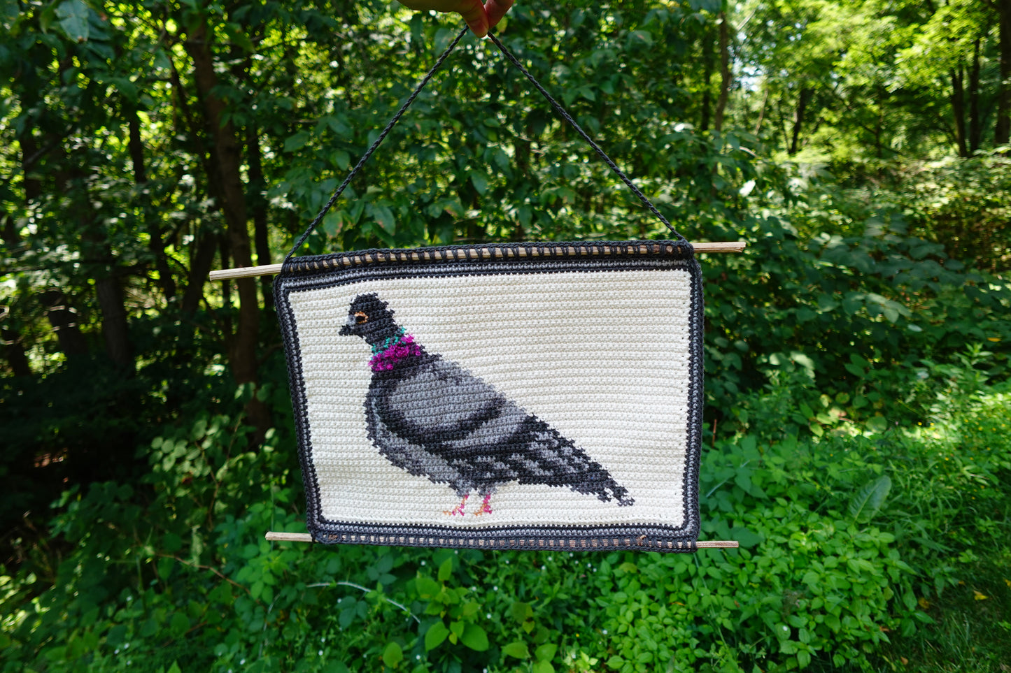 pattern: pigeon tapestry