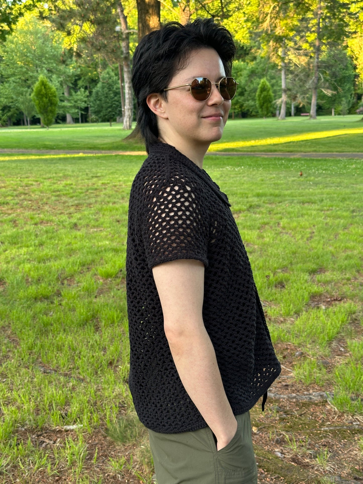 mesh button up pattern