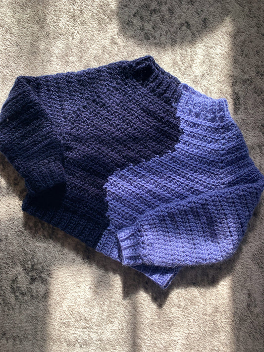 pattern: wavy colorblock sweater